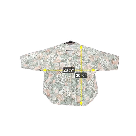 Vintage Original Venezia Sportswear Button Front Shirt Multi Sz 26/28 Tropical - Picture 7 of 9